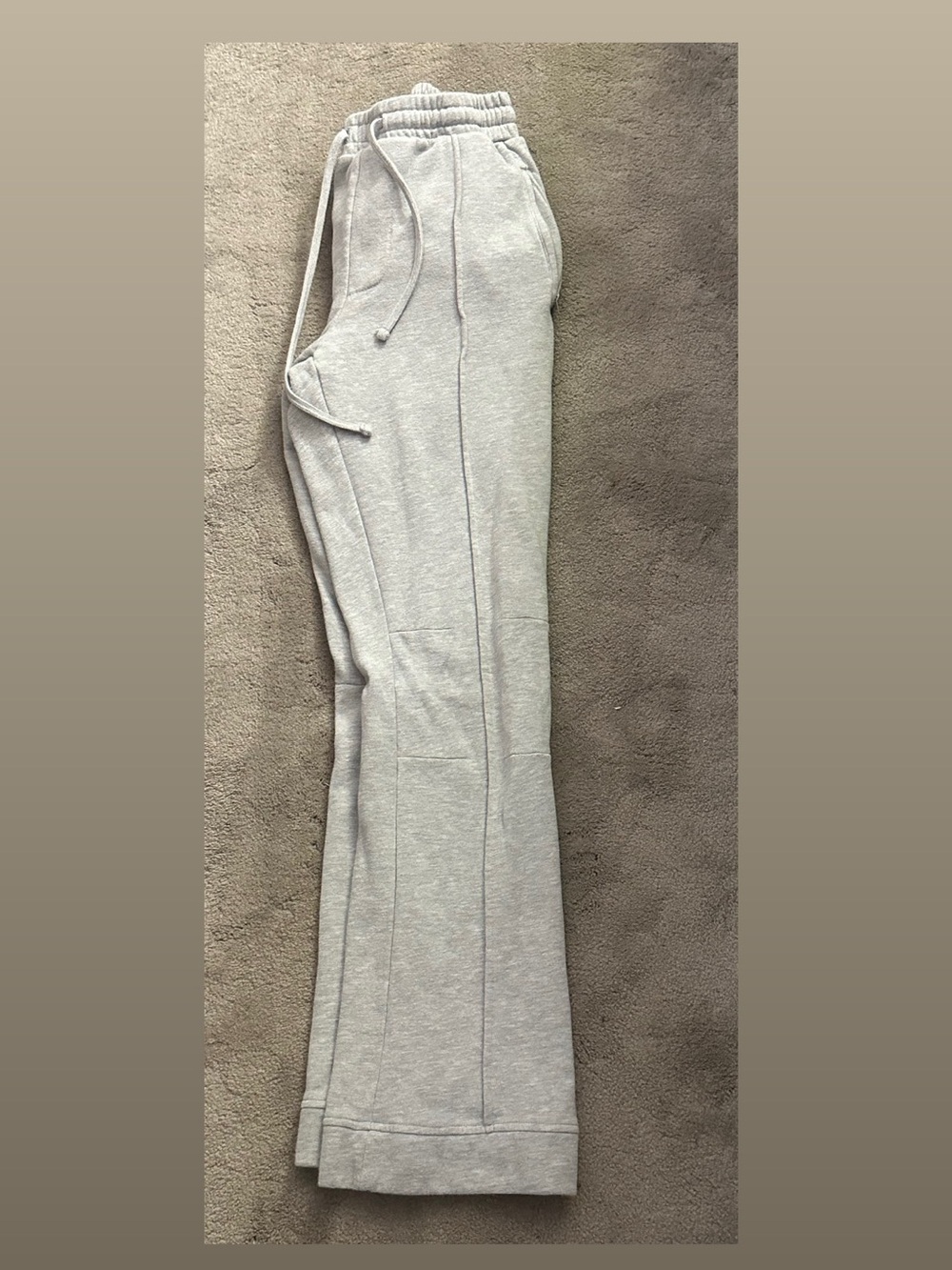 Fashion Nova Men's Light Gray Sweatpants with Drawstring